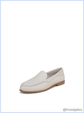 Womens Leather Loafers Slip On Moc Toe Comfort Work Casual Shoes